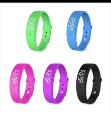 Bracelet Intelligent Numérique Led  Avec Alarme De Vibration Étanche, Horloge...