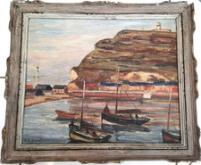 Tableau Henry Emile Burel 1883-1967 Le port
