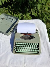Machine à écrire HERMES Baby vert sauge Vintage Retro FONCTIONNE à réviser