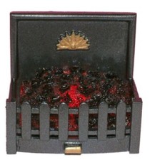 Poupées Maison Vintage Charbon Feu Miniature S'Allume Cheminée Grille Accessory