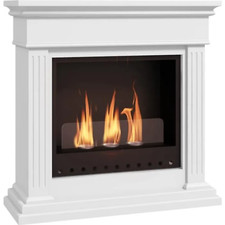 Cheminée à l'Éthanol Bioéthanol 3 Brûleurs, Autonomie Environ 2h