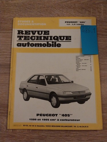 Revue technique peugeot 405 - technique,