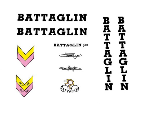 Battaglin giro bicycle decals - battaglin,