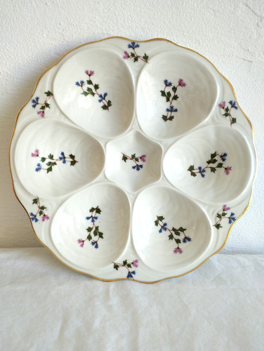 Ancienne assiette huîtres - assiette,