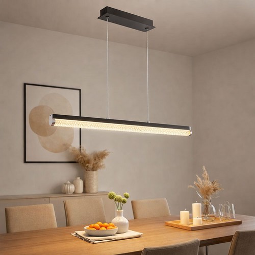 Suspension lampe salon noir - lampe,