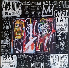 SPACO signed MONKEYS tableau POP street ART graffiti french PAINTED Jbasquiat US