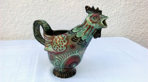 Ancien pichet zoomorphe coq - ",