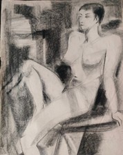 Dessin De Nu féminin au Fusain école schintone