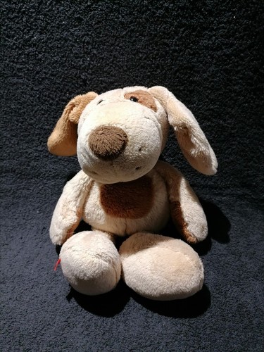 Doudou peluche chien beige