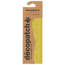 [C862C] Décopatch Pochette 3 Feuilles Identiques Ref 862 Neige fond Jaune