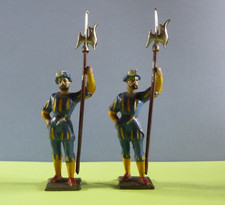 CBG MIGNOT - 2 lansquenets avec hallebarde - Couleur bleu ciel