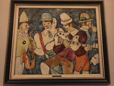 Gérard Gouvrant - Huile sur Toile " Au cirque 90x75