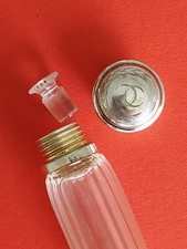 FLACON DE PARFUM CRISTAL BAGUE ARGENT MINERVE CHANEL? DEUX C ENTRELACES