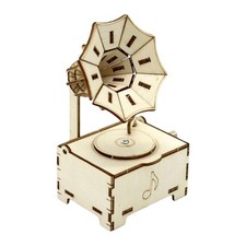 Gramophone en bois Puzzle 3D jouet d'apprentissage éducatif précoce pour