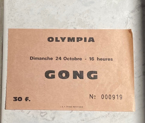 Gong billet concert paris - –,