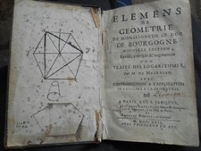 Livre ancien 1722 elemens de