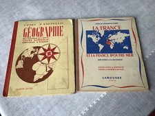 SCOLAIRE 2 LIVRE DE GEOGRAPHIE 1947 et 1952 CLOZIER ET FENELON/KAEPPELIN LEYRITZ