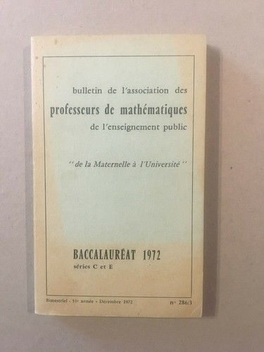 Annales baccalauréat 1972 - annales,