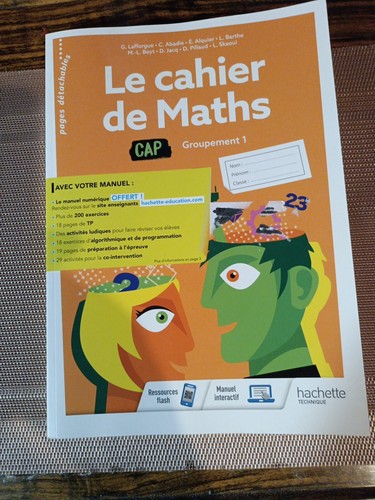 Livre cahier maths cap - livre,