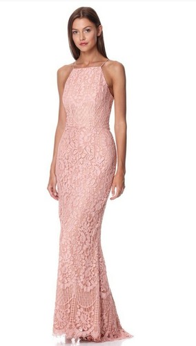 Robe rose dentelle jarlo - rose,