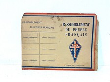 Ancienne carte RPF Rassemblement du Peuple Français post ww2 1948