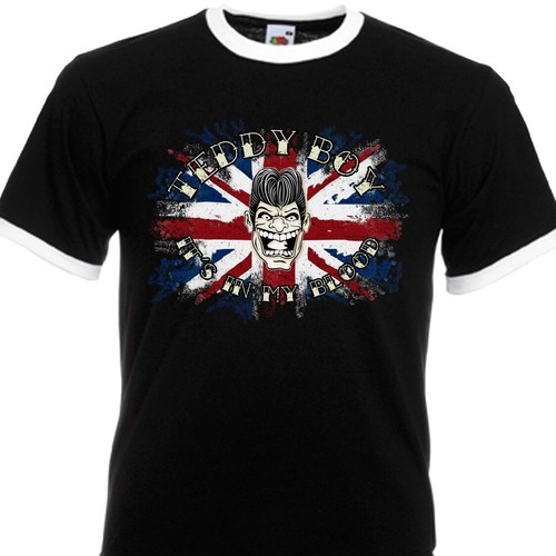 Shirt teddy boy union jack - -,