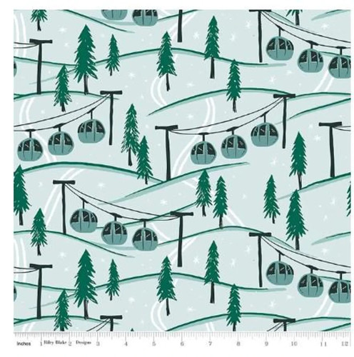 Fat quarter riley blake - quarter, "ski