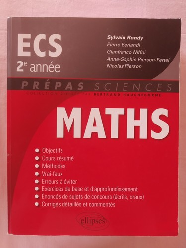 Mathématiques ecs 2ème - ecs,,