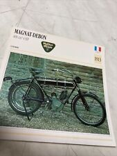 Magnat Debon 400 4HP 1913 carte moto de collection Atlas France