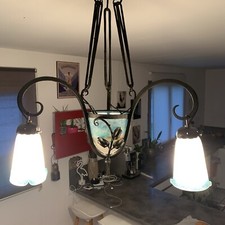 LUSTRE ANCIEN SIGNÉ MULLER