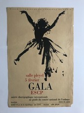 René GRUAU (d'ap.) Gala chorégraphique ESCP, c 1965. Affiche originale sérigraph