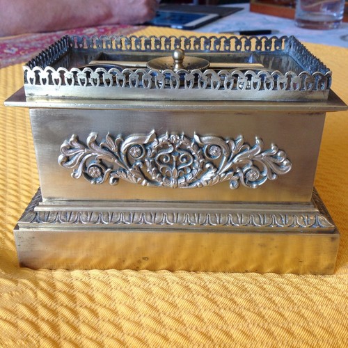 Grand encrier empire bronze - grand, en