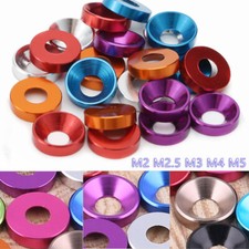 Rondelles Vis à Tête Fraisée Plate en Aluminium Anodisé Rondelle M2 M2.5 M3 M4M5