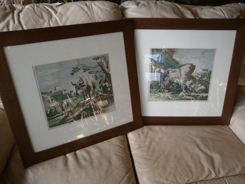 Deux tableaux gravures xviiie - tableaux,