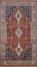 Tapis Indien Traditionnel En Laine Géométrique 3x5 Pi