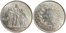 10 FRANCS HERCULE ARGENT