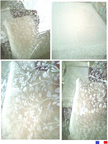 Nappe table fleur blanche - fleur,