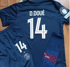 Maillot de football taille 12 ans PSG / D.Doué Etoile patch