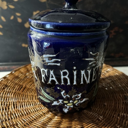 Pot farine luneville faïence - ,
