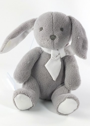 Peluche doudou lapin gris
