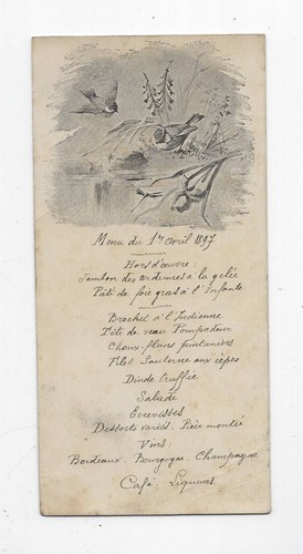 Rare menu ancien - rare, de