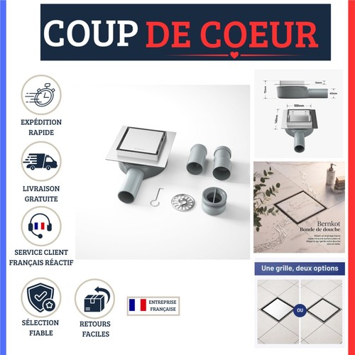 Siphon douche acier - de,