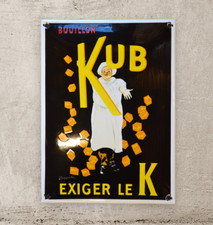 Plaque émaillée bouillon KUB exigez le K