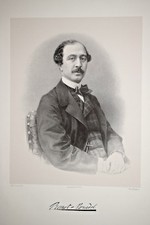 LUCIEN ANATOLE PREVOST PARADOL Portrait GRAVURE Victor Frond 39x27 cm 1865