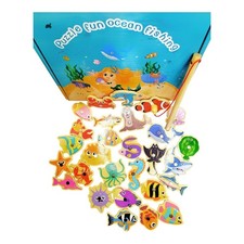 Jouet Montessori En Bois - jeu De Pêche magnétique Éducatif Enfant 3-6 Ans 