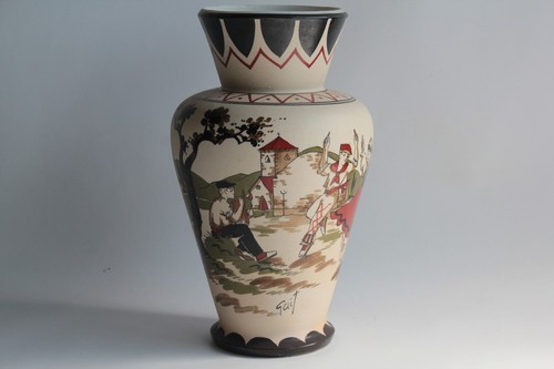 Vase grès art basque - d'art,
