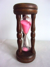 Ancien Sablier Bois et Verre