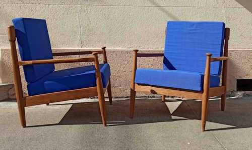 Paire fauteuils scandinaves - paire, de