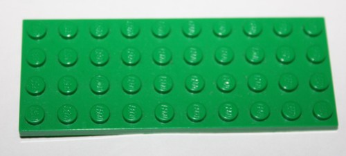 Lego green plate 4x10 ref - lego,