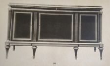 ANCIENNE BELLE GRAVURE 19 siècles MEUBLE D ART COMMODE époque  LOUIS XVI